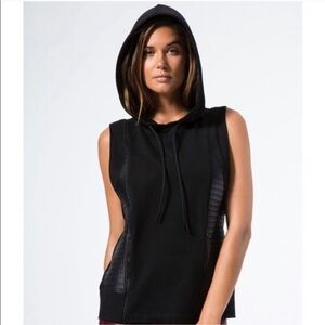 Carbon38 womens Sunset Moto Vest Hoodie M Black Staple casual